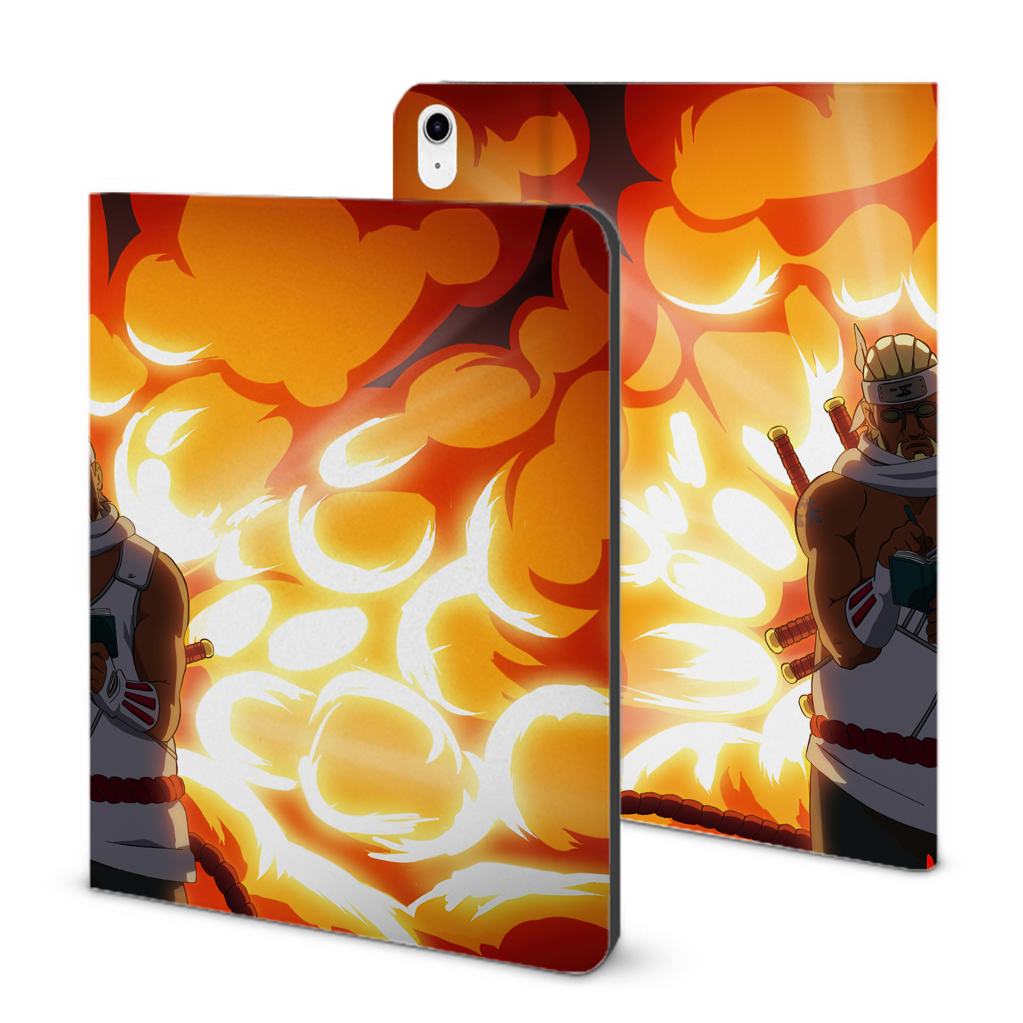 （画像用） NARUTO -ナルト- NARUTO -ナルト- 疾風伝 IPad ケース ブック型 PUレザー TPU 耐衝撃 軽量 薄型 ペン収納なし 全面保護 IPad 各モデル対応